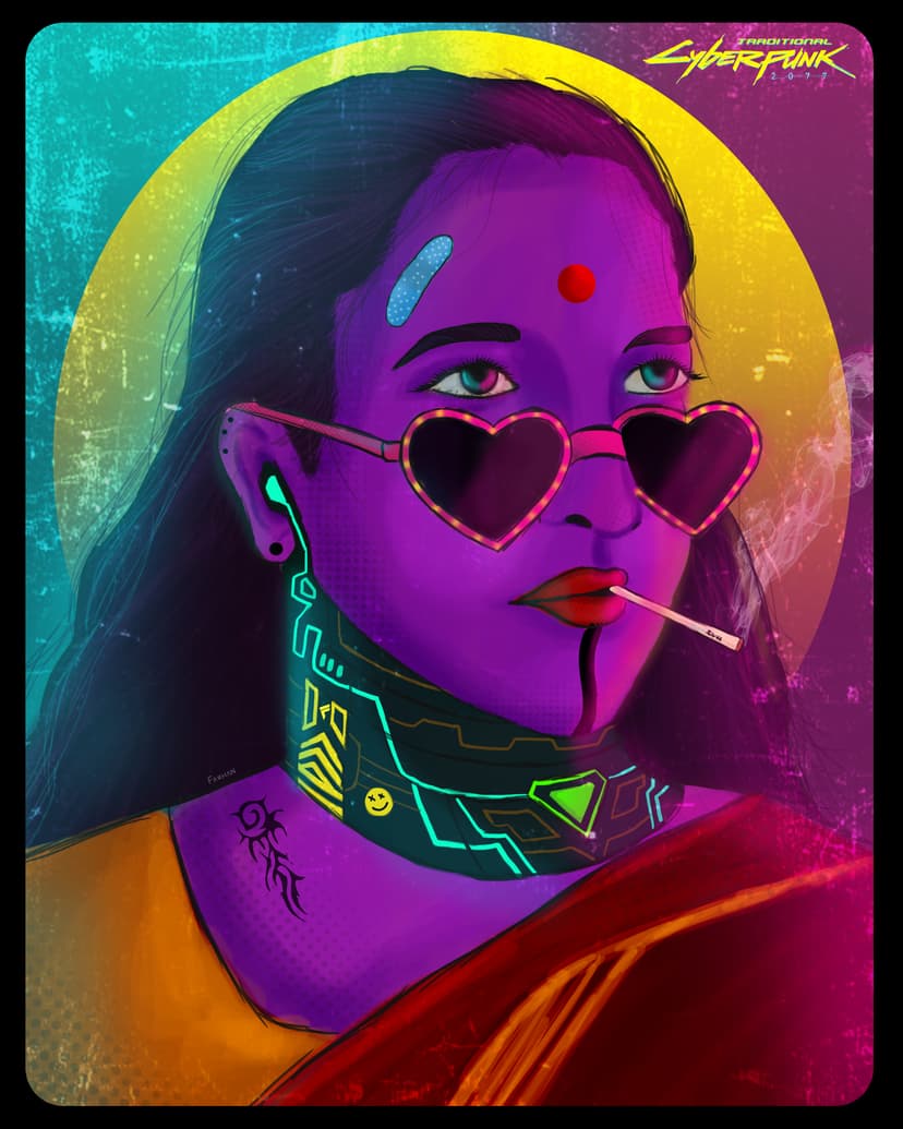 Cyber Hen Illustration