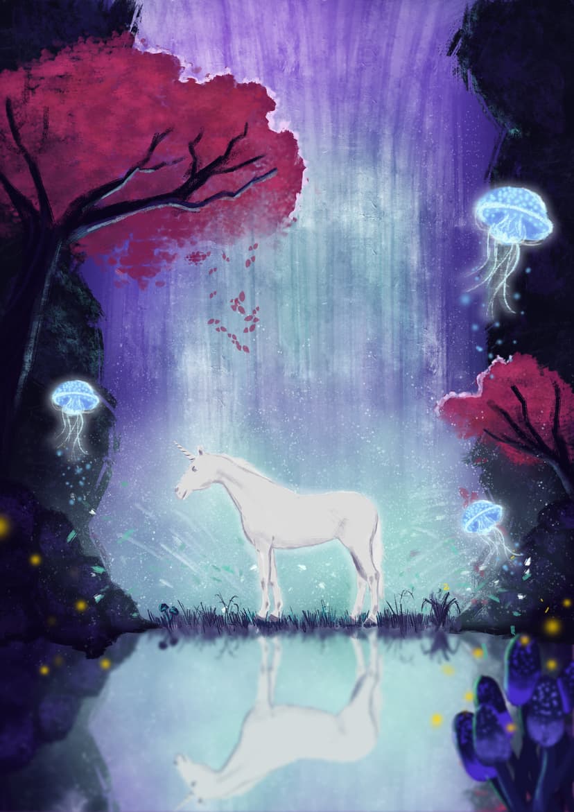 Unicorn Fantasy Illustration